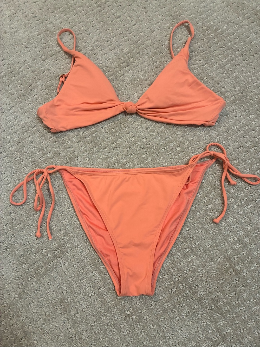 O'Neill Coral Pink Triangle Tie-Side Bikini